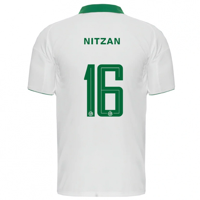Danxen Kinder Itamar Nitzan #16 Weiß Grün Auswärtstrikot Trikot 2025/26 T-Shirt