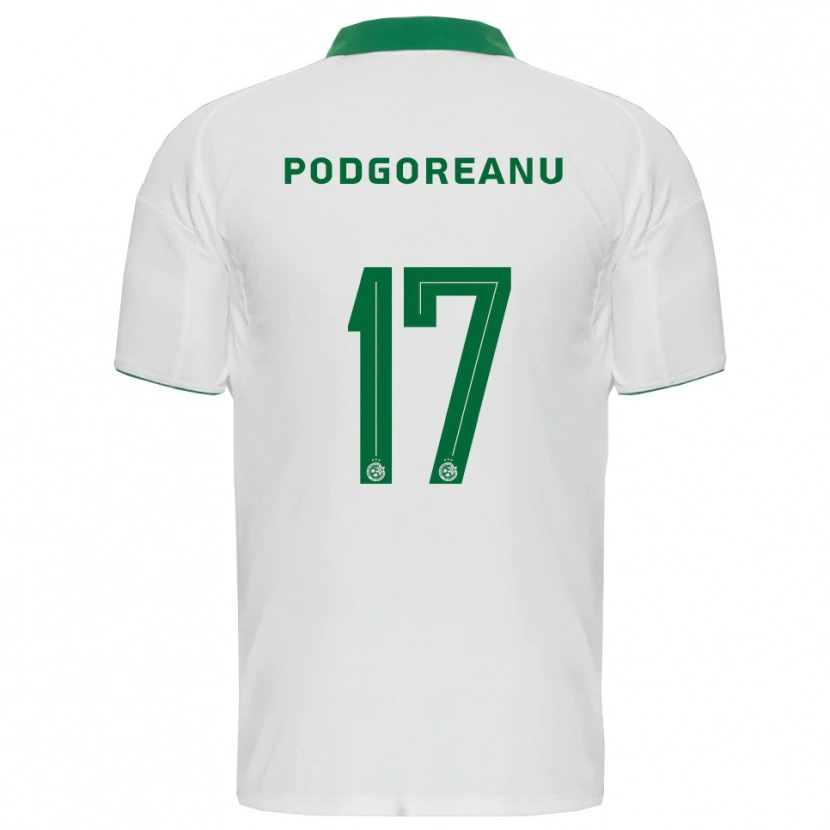 Danxen Kinder Suf Podgoreanu #17 Weiß Grün Auswärtstrikot Trikot 2025/26 T-Shirt