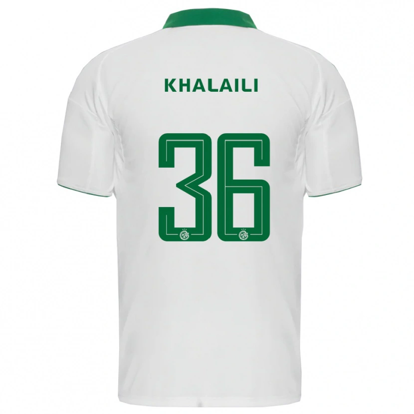 Danxen Kinder Iyad Khalaili #36 Weiß Grün Auswärtstrikot Trikot 2025/26 T-Shirt