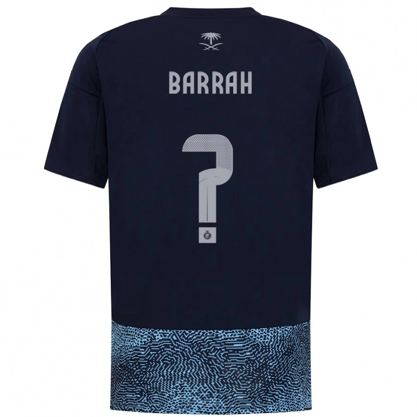 Danxen Kinder Muhannad Barrah #0 Marineblau Himmelblau Auswärtstrikot Trikot 2025/26 T-Shirt