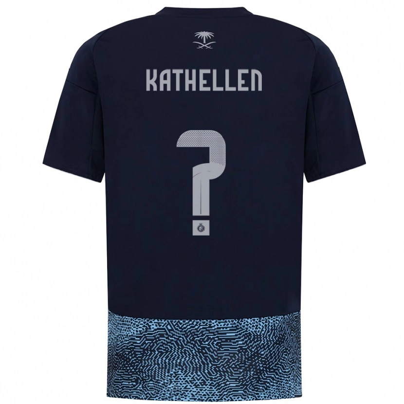 Danxen Kinder Kathellen #0 Marineblau Himmelblau Auswärtstrikot Trikot 2025/26 T-Shirt