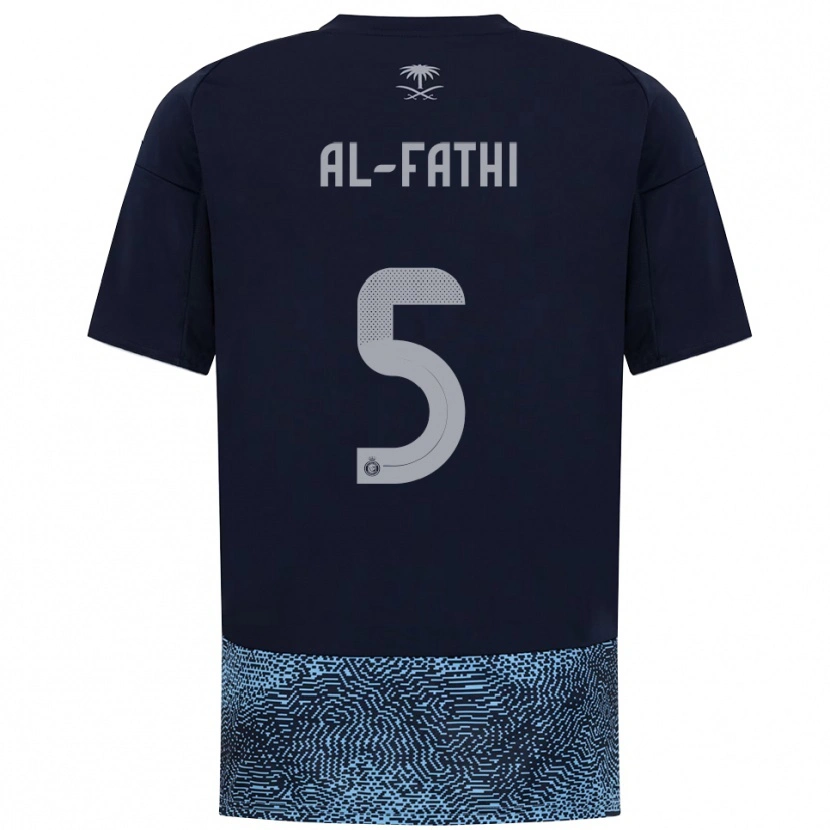 Danxen Kinder Layan Al-Fathi #5 Marineblau Himmelblau Auswärtstrikot Trikot 2025/26 T-Shirt