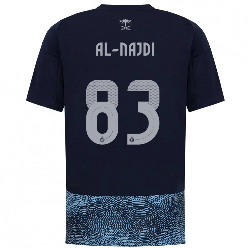 Danxen Kinder Salem Al-Najdi #83 Marineblau Himmelblau Auswärtstrikot Trikot 2025/26 T-Shirt