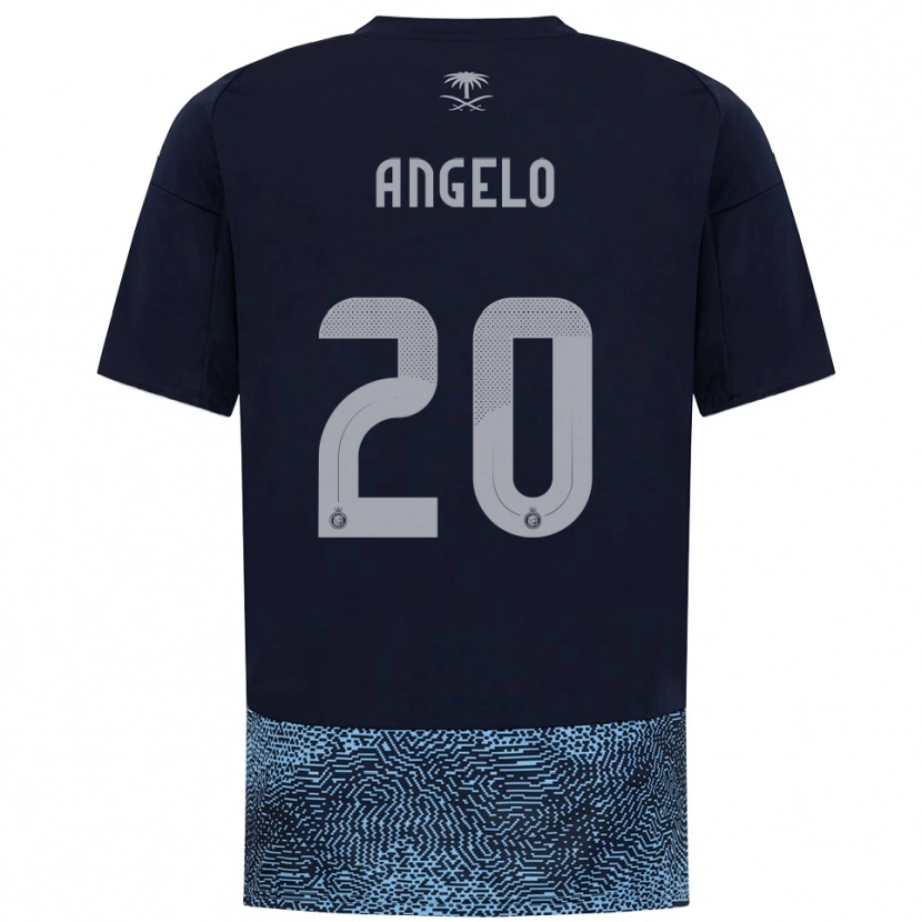 Danxen Kinder Ângelo #20 Marineblau Himmelblau Auswärtstrikot Trikot 2025/26 T-Shirt