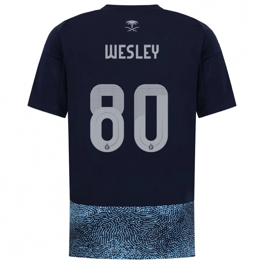 Danxen Kinder Wesley #80 Marineblau Himmelblau Auswärtstrikot Trikot 2025/26 T-Shirt