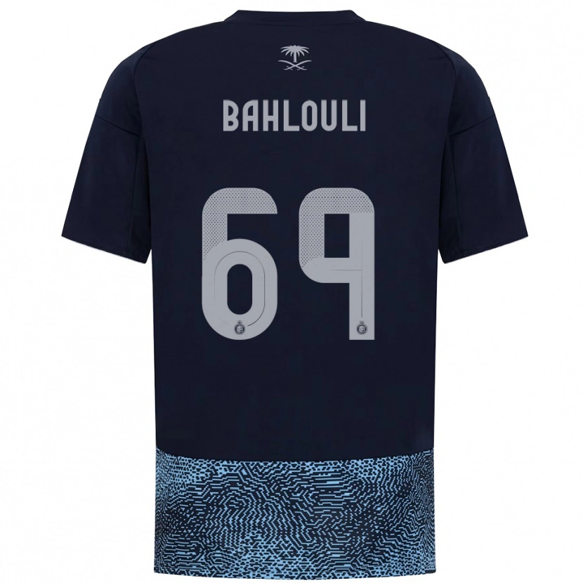Danxen Kinder Nesrine Bahlouli #69 Marineblau Himmelblau Auswärtstrikot Trikot 2025/26 T-Shirt