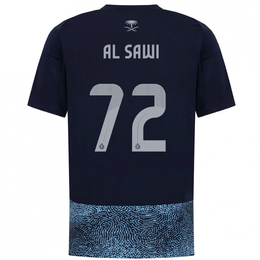 Danxen Kinder Etaf Al-Sawi #72 Marineblau Himmelblau Auswärtstrikot Trikot 2025/26 T-Shirt