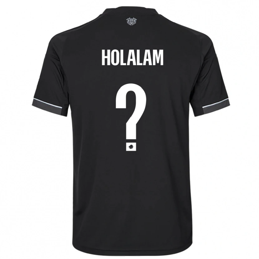 Danxen Kinder Ishaq Holalam #0 Schwarz Weiß Auswärtstrikot Trikot 2025/26 T-Shirt