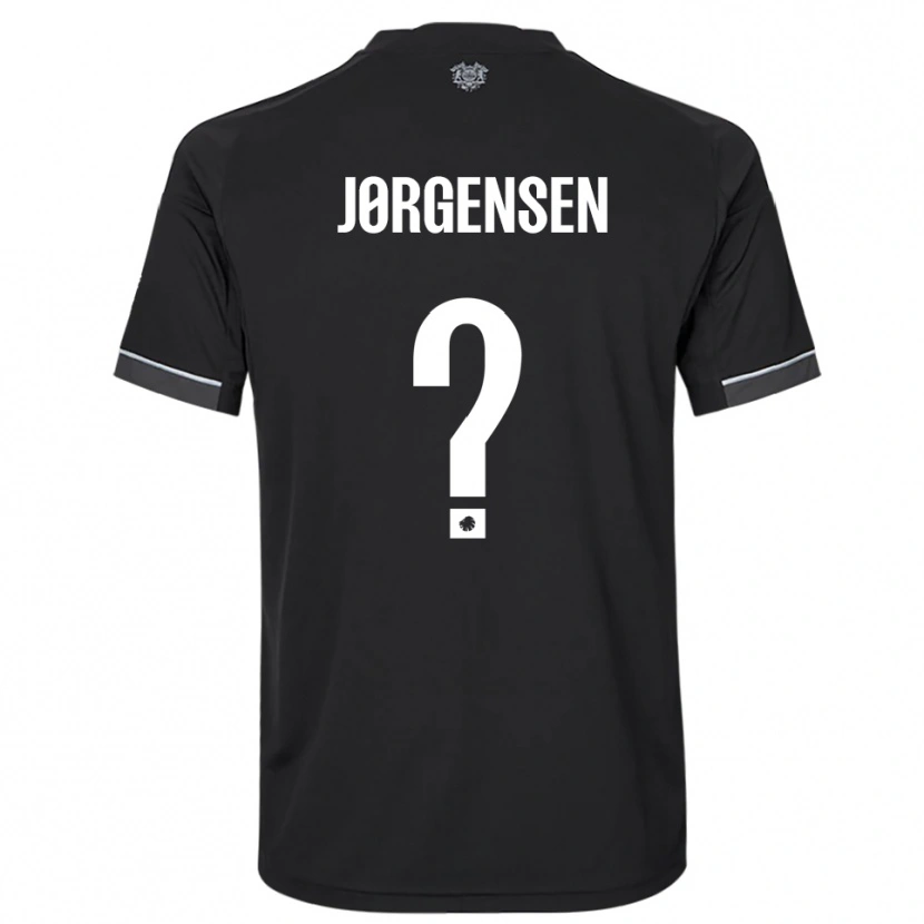 Danxen Kinder Mads Jørgensen #0 Schwarz Weiß Auswärtstrikot Trikot 2025/26 T-Shirt