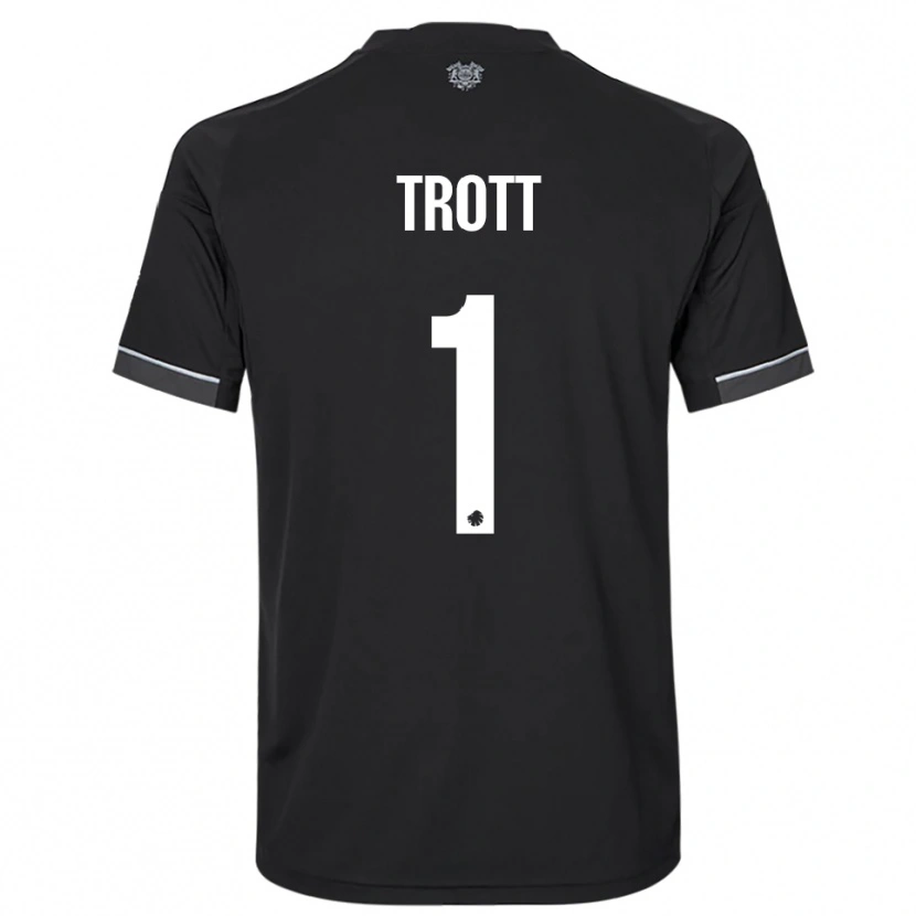 Danxen Kinder Nathan Trott #1 Schwarz Weiß Auswärtstrikot Trikot 2025/26 T-Shirt