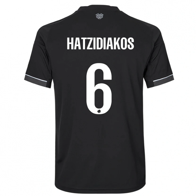 Danxen Kinder Pantelis Hatzidiakos #6 Schwarz Weiß Auswärtstrikot Trikot 2025/26 T-Shirt
