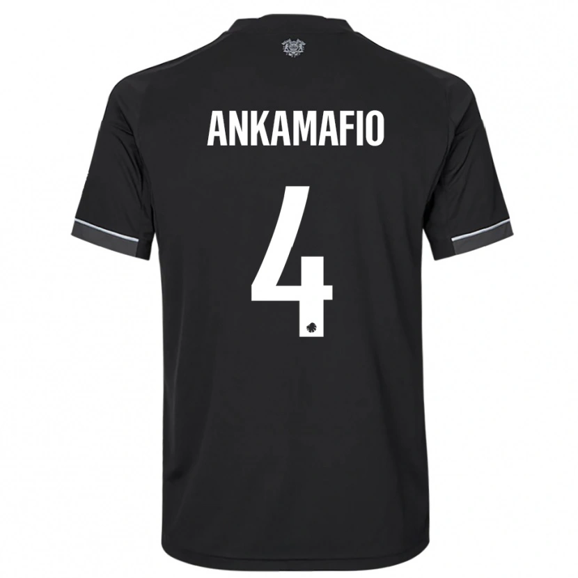 Danxen Kinder Graham Ankamafio #4 Schwarz Weiß Auswärtstrikot Trikot 2025/26 T-Shirt