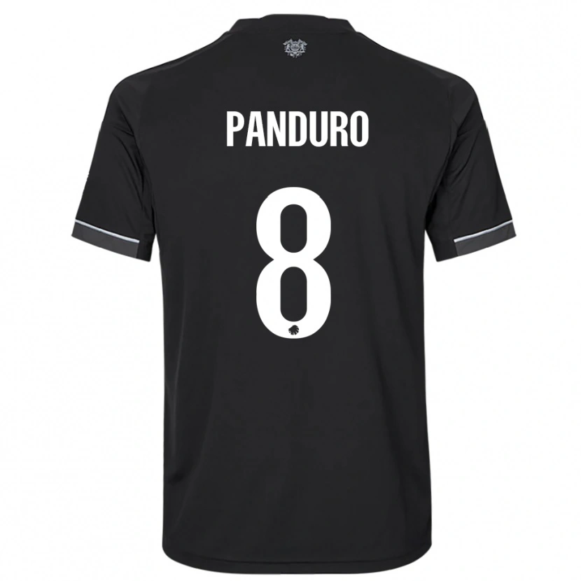Danxen Kinder Tristan Panduro #8 Schwarz Weiß Auswärtstrikot Trikot 2025/26 T-Shirt