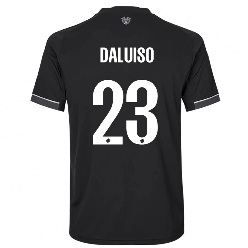 Danxen Kinder Christoffer Daluiso #23 Schwarz Weiß Auswärtstrikot Trikot 2025/26 T-Shirt