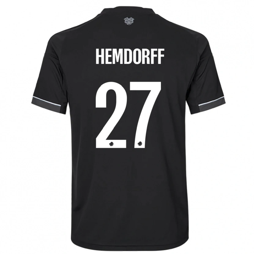 Danxen Kinder Mathilde Hemdorff #27 Schwarz Weiß Auswärtstrikot Trikot 2025/26 T-Shirt