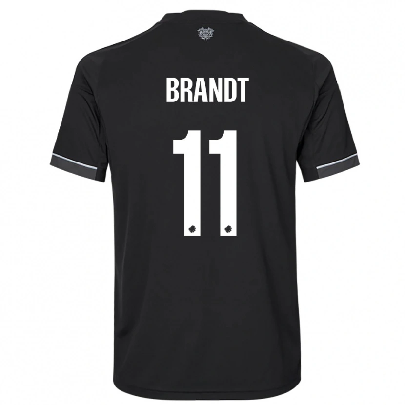 Danxen Kinder Emma Brandt #11 Schwarz Weiß Auswärtstrikot Trikot 2025/26 T-Shirt