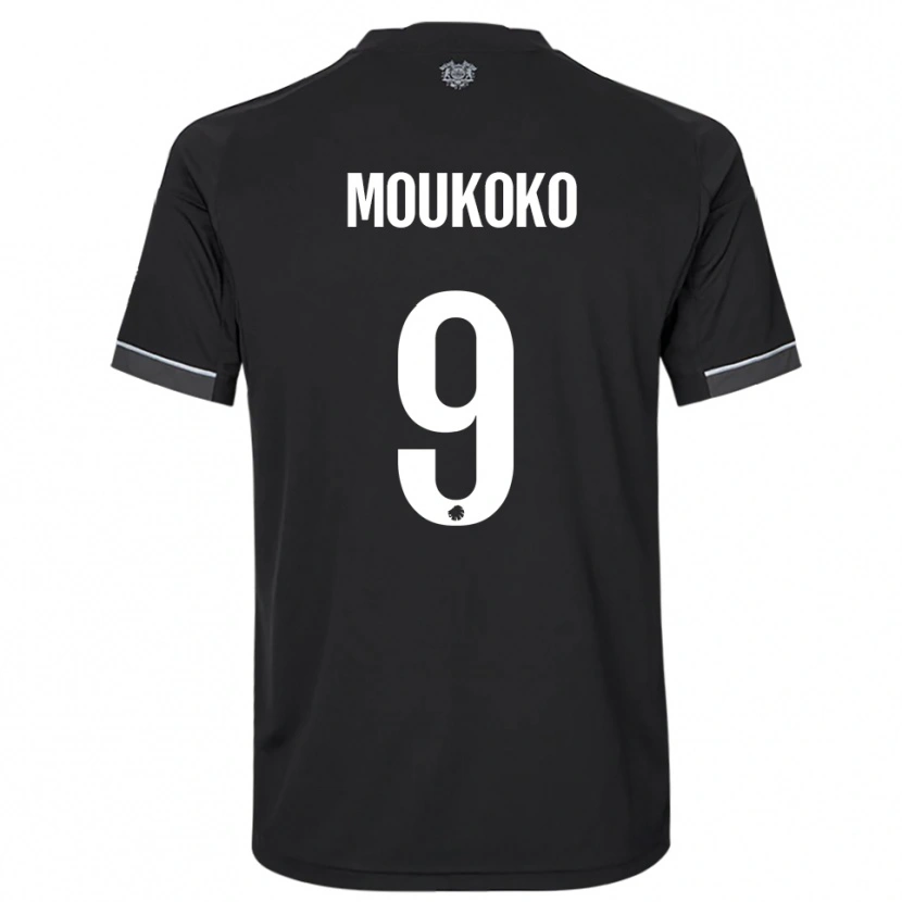 Danxen Kinder Youssoufa Moukoko #9 Schwarz Weiß Auswärtstrikot Trikot 2025/26 T-Shirt