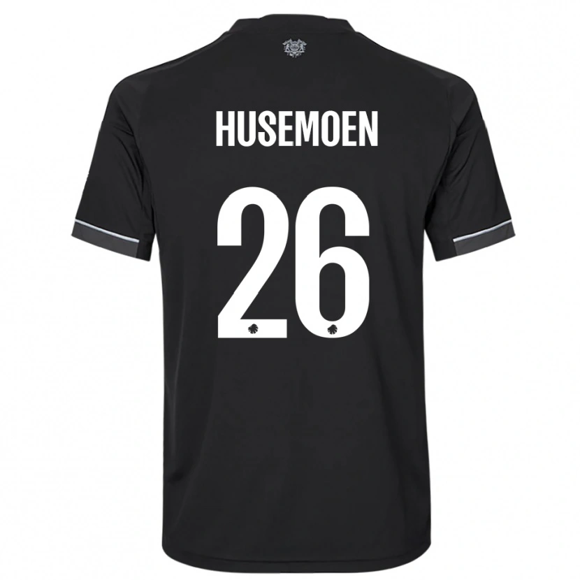 Danxen Kinder Astrid Husemoen #26 Schwarz Weiß Auswärtstrikot Trikot 2025/26 T-Shirt