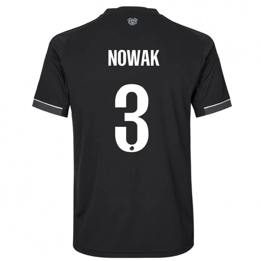 Danxen Kinder Julie Nowak #3 Schwarz Weiß Auswärtstrikot Trikot 2025/26 T-Shirt