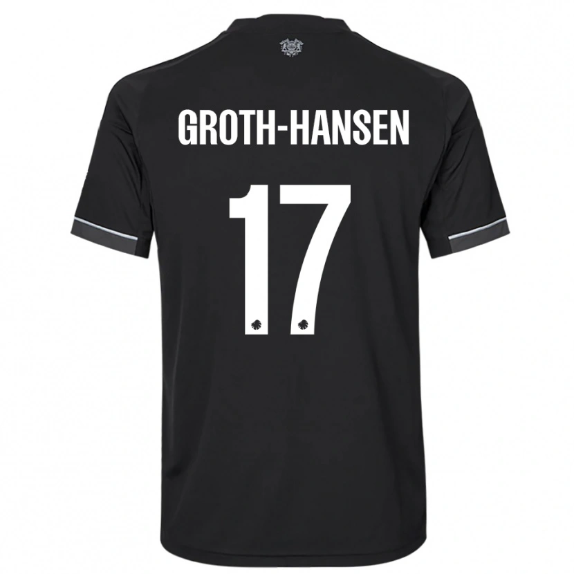 Danxen Kinder Paula Groth-Hansen #17 Schwarz Weiß Auswärtstrikot Trikot 2025/26 T-Shirt