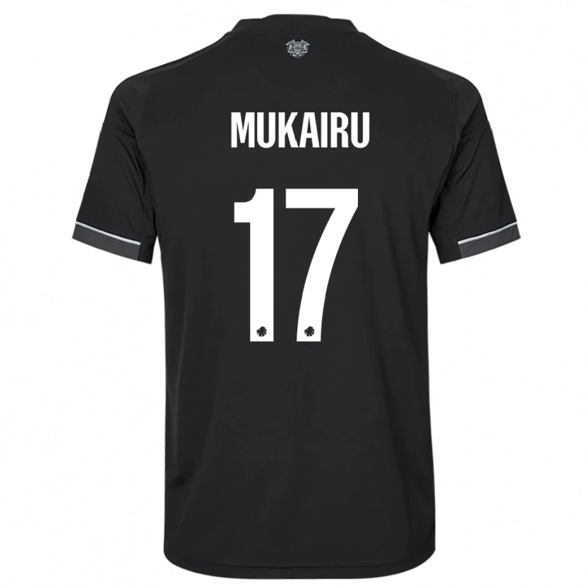 Danxen Kinder Paul Mukairu #17 Schwarz Weiß Auswärtstrikot Trikot 2025/26 T-Shirt