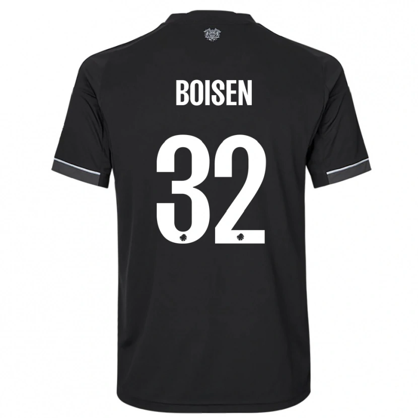 Danxen Kinder Frederikke Boisen #32 Schwarz Weiß Auswärtstrikot Trikot 2025/26 T-Shirt