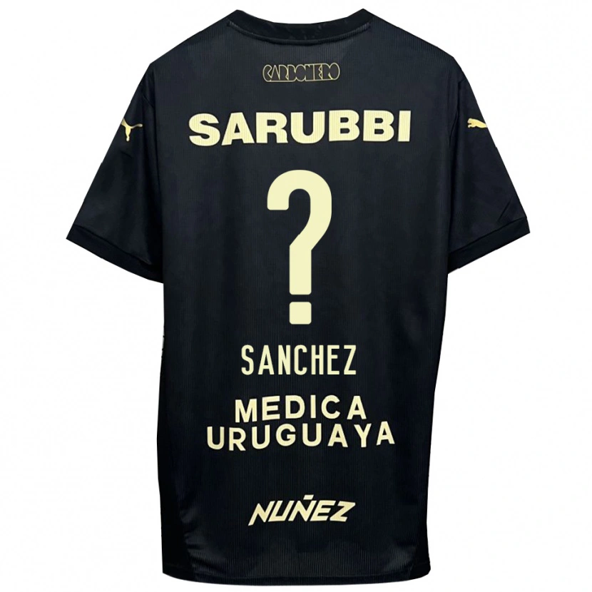 Danxen Kinder Juan Sanchez #0 Schwarz Gold Auswärtstrikot Trikot 2025/26 T-Shirt