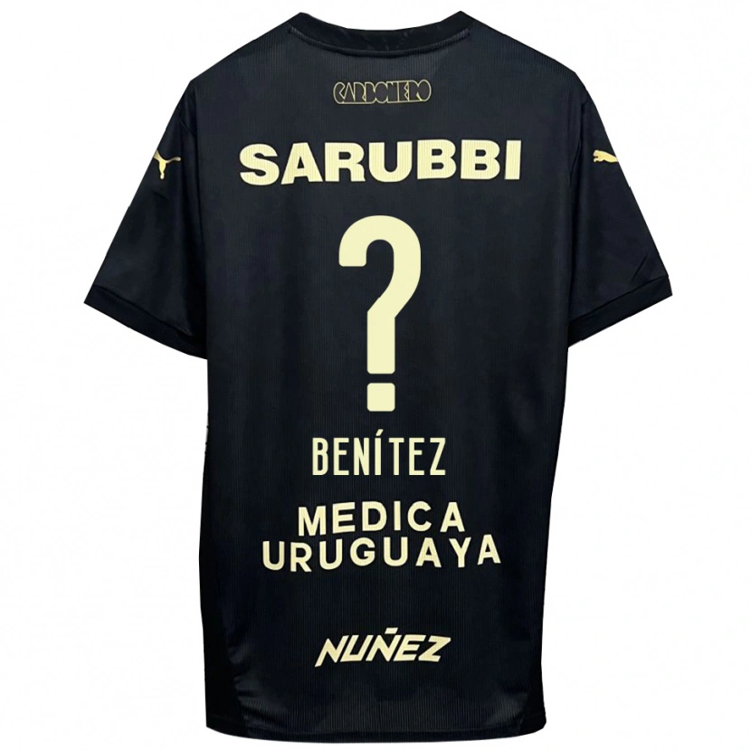 Danxen Kinder Santiago Benítez #0 Schwarz Gold Auswärtstrikot Trikot 2025/26 T-Shirt