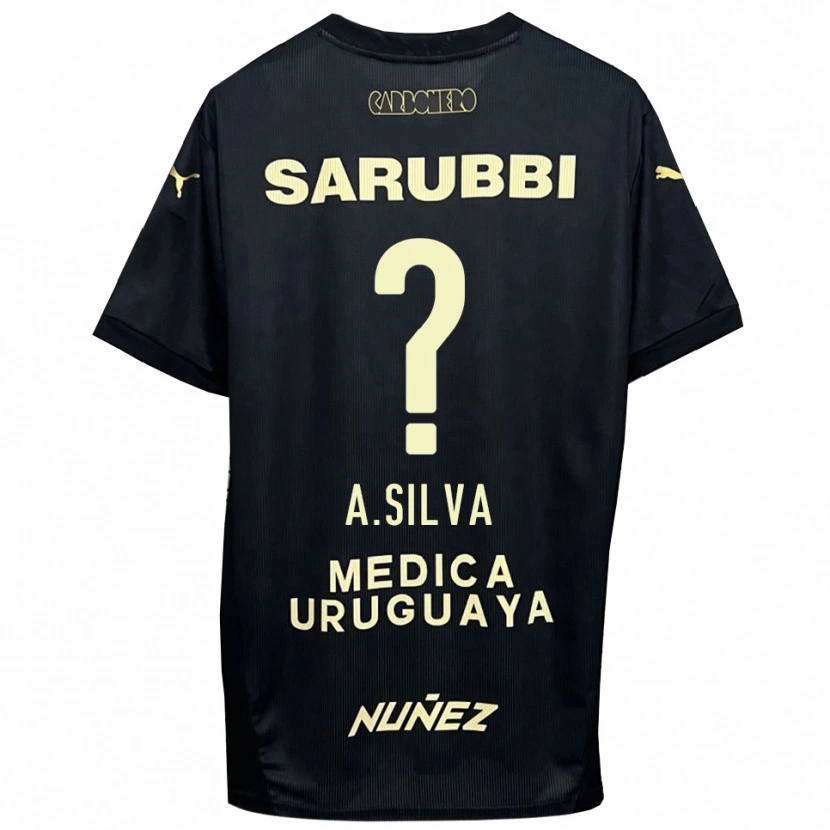 Danxen Kinder Ademir Silva #0 Schwarz Gold Auswärtstrikot Trikot 2025/26 T-Shirt