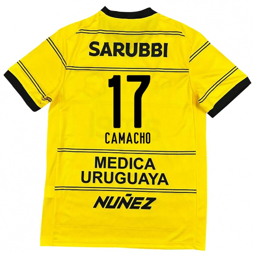 Danxen Kinder Sebastián Camacho #17 Schwarz Gold Auswärtstrikot Trikot 2025/26 T-Shirt