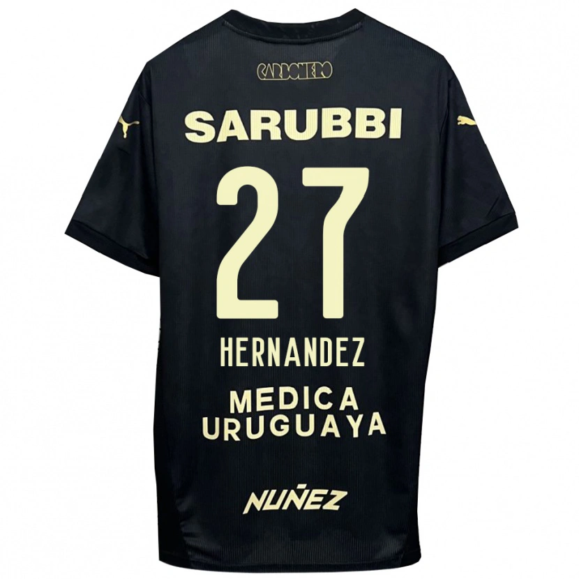 Danxen Kinder Lucas Hernández #27 Schwarz Gold Auswärtstrikot Trikot 2025/26 T-Shirt