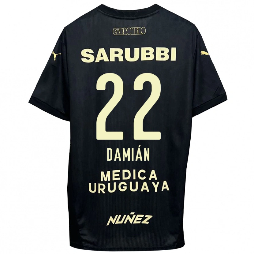Danxen Kinder Damián Suárez #22 Schwarz Gold Auswärtstrikot Trikot 2025/26 T-Shirt