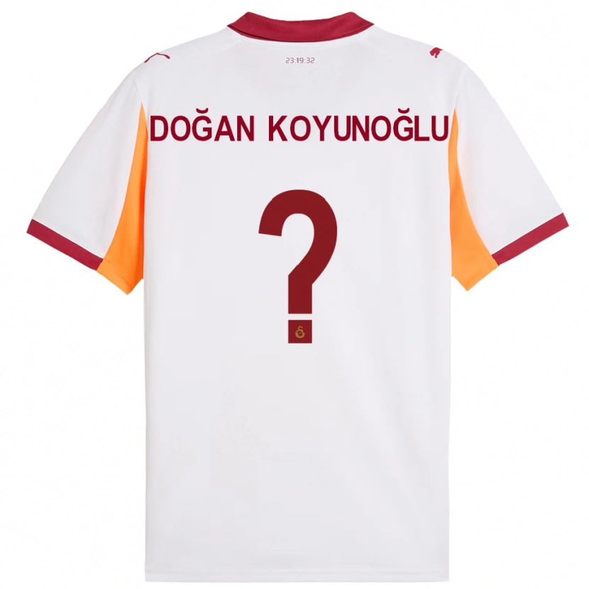 Danxen Kinder Arda Doğan Koyunoğlu #0 Weiß Rot Auswärtstrikot Trikot 2025/26 T-Shirt