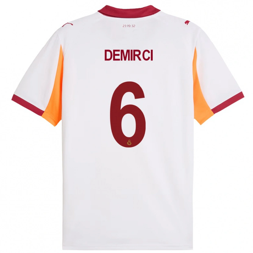 Danxen Kinder Ayşe Demirci #6 Weiß Rot Auswärtstrikot Trikot 2025/26 T-Shirt