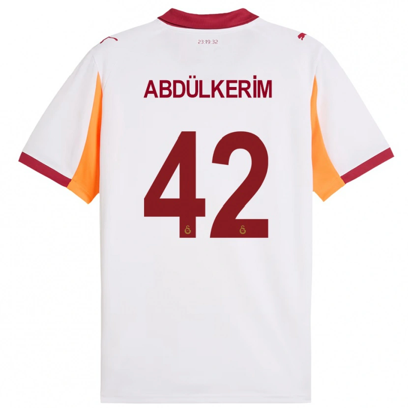 Danxen Kinder Abdülkerim Bardakcı #42 Weiß Rot Auswärtstrikot Trikot 2025/26 T-Shirt