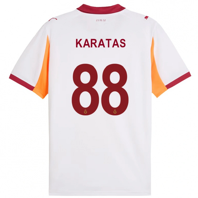 Danxen Kinder Kazımcan Karataş #88 Weiß Rot Auswärtstrikot Trikot 2025/26 T-Shirt
