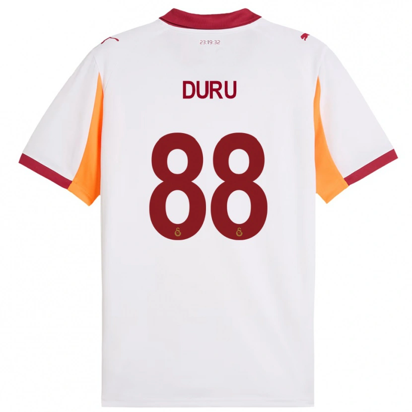 Danxen Kinder Mustafa Duru #88 Weiß Rot Auswärtstrikot Trikot 2025/26 T-Shirt