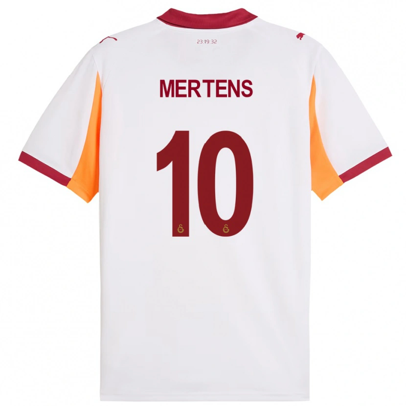 Danxen Kinder Dries Mertens #10 Weiß Rot Auswärtstrikot Trikot 2025/26 T-Shirt