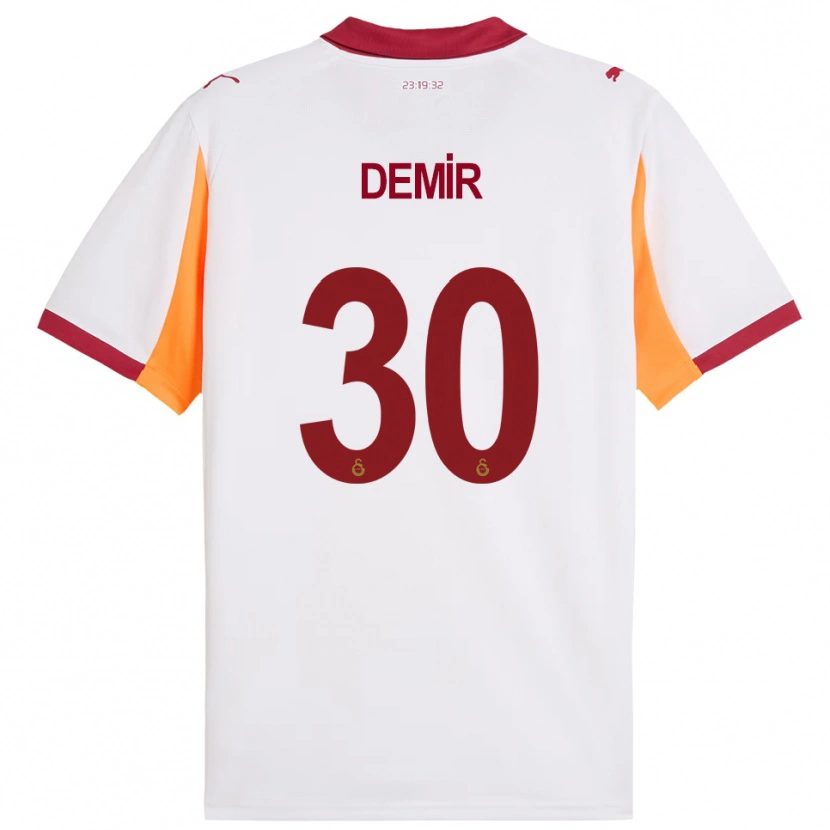 Danxen Kinder Yusuf Demir #30 Weiß Rot Auswärtstrikot Trikot 2025/26 T-Shirt