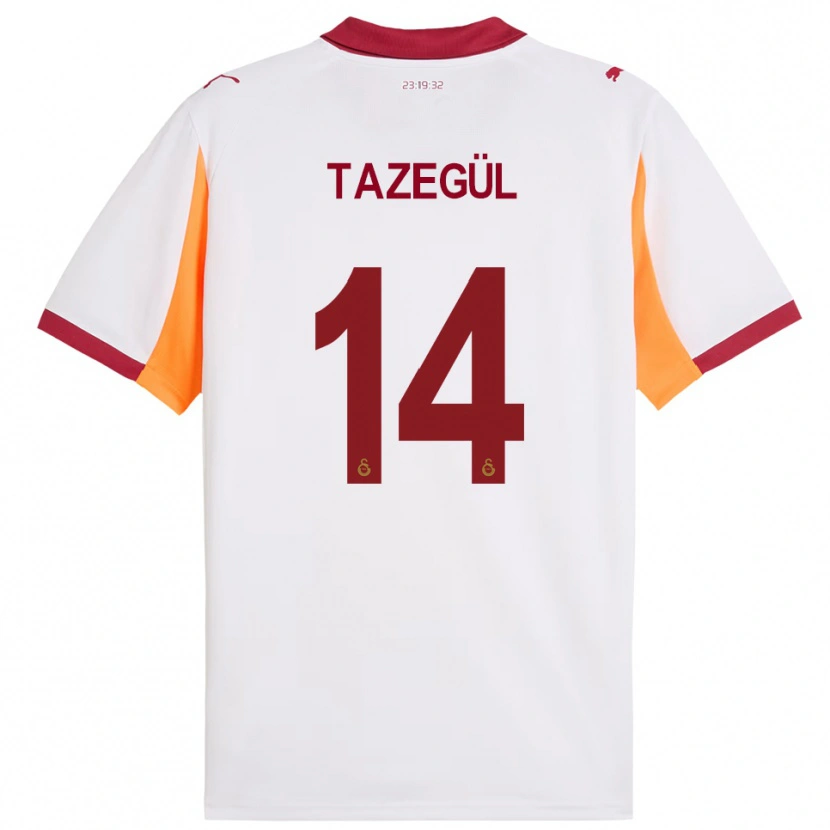 Danxen Kinder Onur Tazegül #14 Weiß Rot Auswärtstrikot Trikot 2025/26 T-Shirt