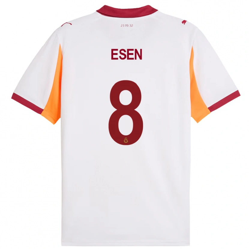 Danxen Kinder Emine Ecem Esen #8 Weiß Rot Auswärtstrikot Trikot 2025/26 T-Shirt