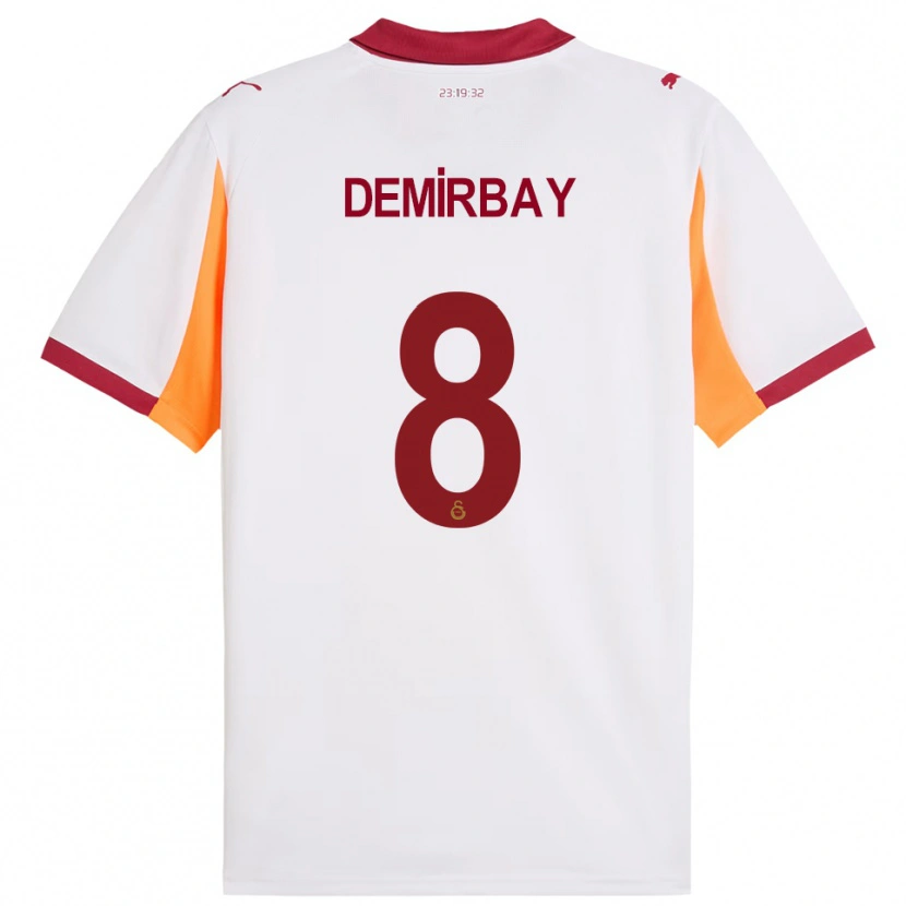 Danxen Kinder Kerem Demirbay #8 Weiß Rot Auswärtstrikot Trikot 2025/26 T-Shirt