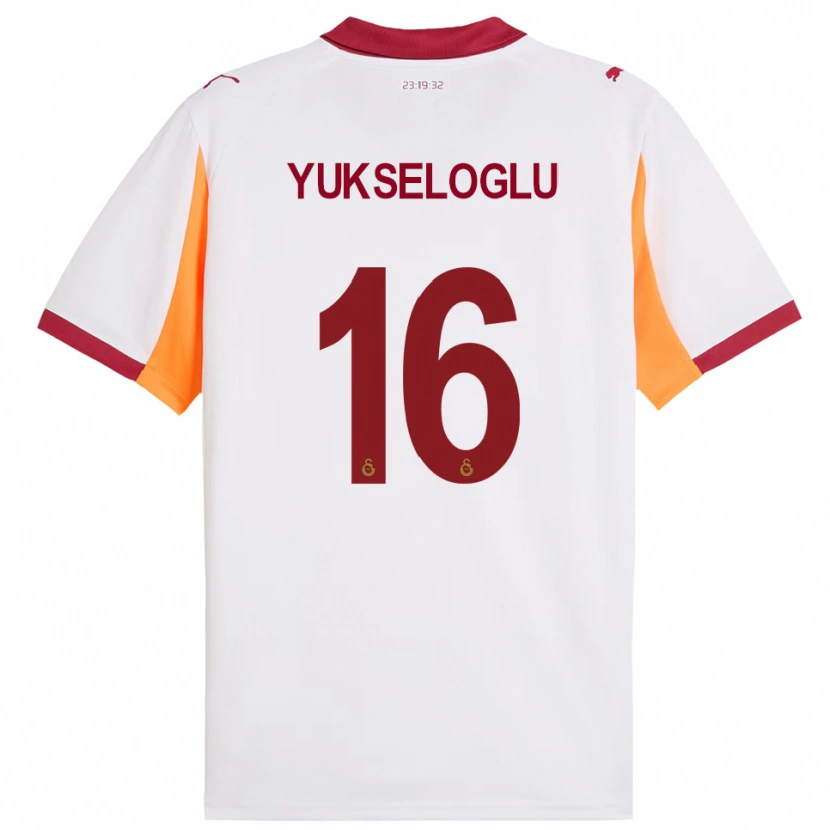Danxen Kinder Ayaz Yükseloğlu #16 Weiß Rot Auswärtstrikot Trikot 2025/26 T-Shirt