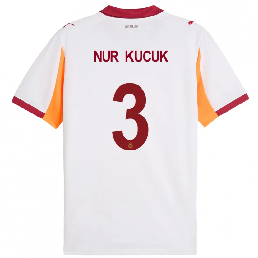 Danxen Kinder Rabia Nur Küçük #3 Weiß Rot Auswärtstrikot Trikot 2025/26 T-Shirt
