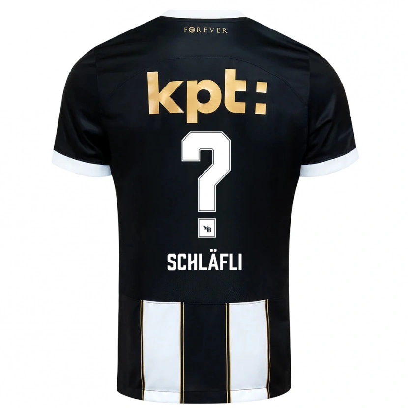 Danxen Kinder Enea Schläfli #0 Schwarz Weiß Auswärtstrikot Trikot 2025/26 T-Shirt
