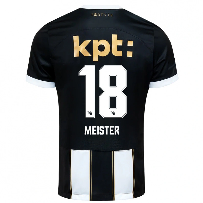 Danxen Kinder Wibke Meister #18 Schwarz Weiß Auswärtstrikot Trikot 2025/26 T-Shirt