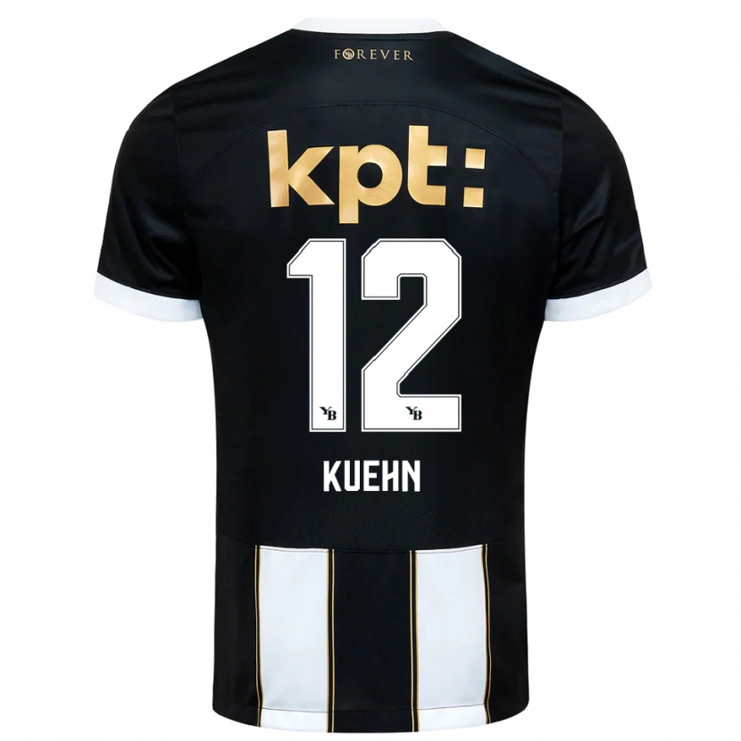 Danxen Kinder Athena Kuehn #12 Schwarz Weiß Auswärtstrikot Trikot 2025/26 T-Shirt