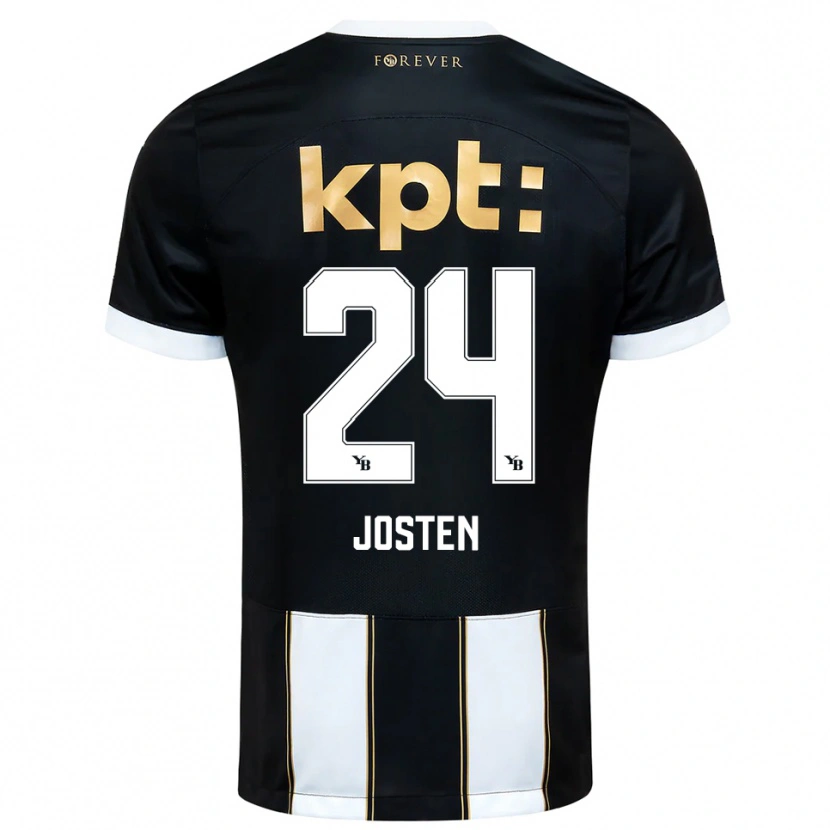 Danxen Kinder Lisa Josten #24 Schwarz Weiß Auswärtstrikot Trikot 2025/26 T-Shirt