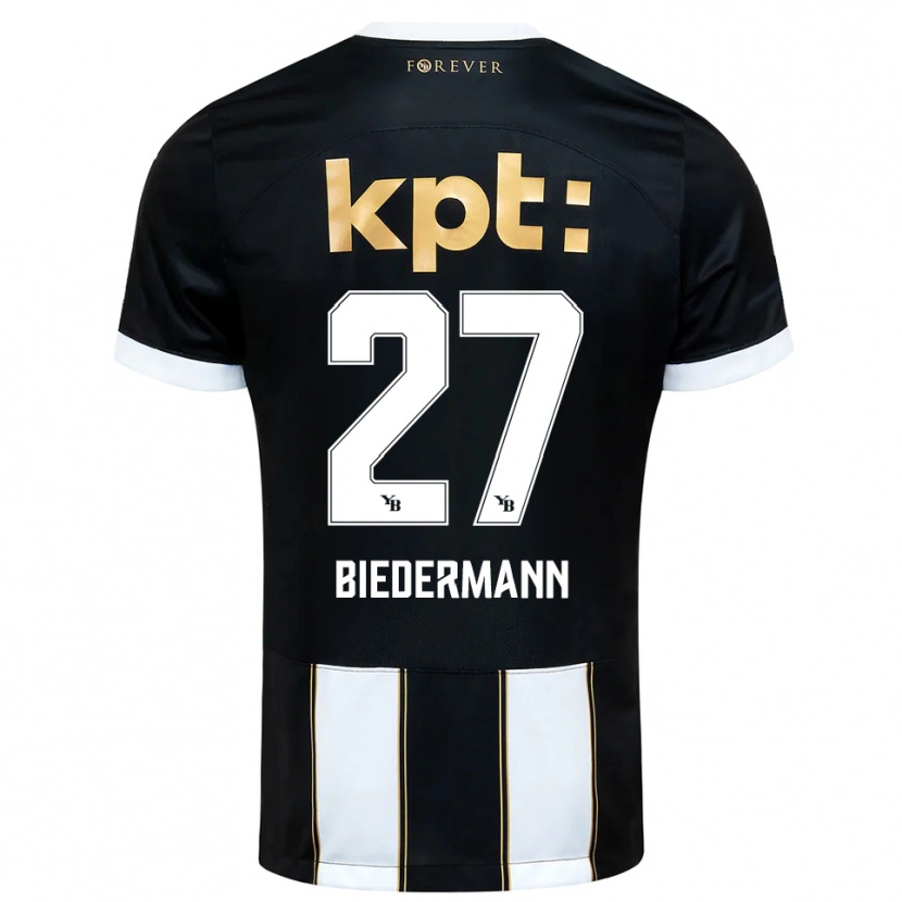Danxen Kinder Tamara Biedermann #27 Schwarz Weiß Auswärtstrikot Trikot 2025/26 T-Shirt