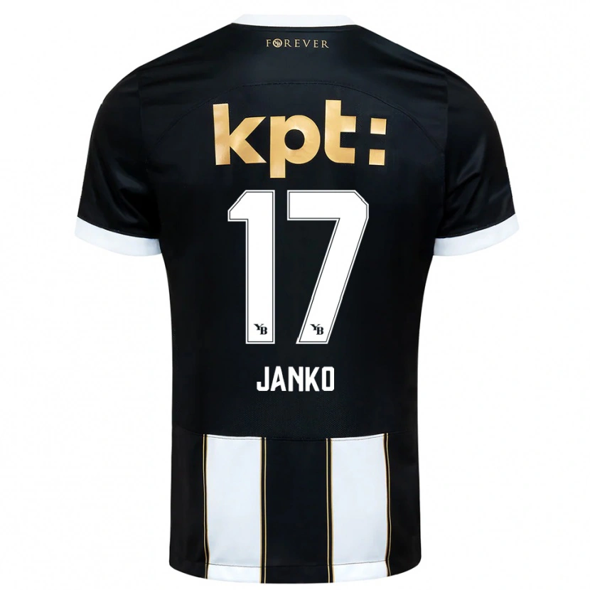 Danxen Kinder Saidy Janko #17 Schwarz Weiß Auswärtstrikot Trikot 2025/26 T-Shirt